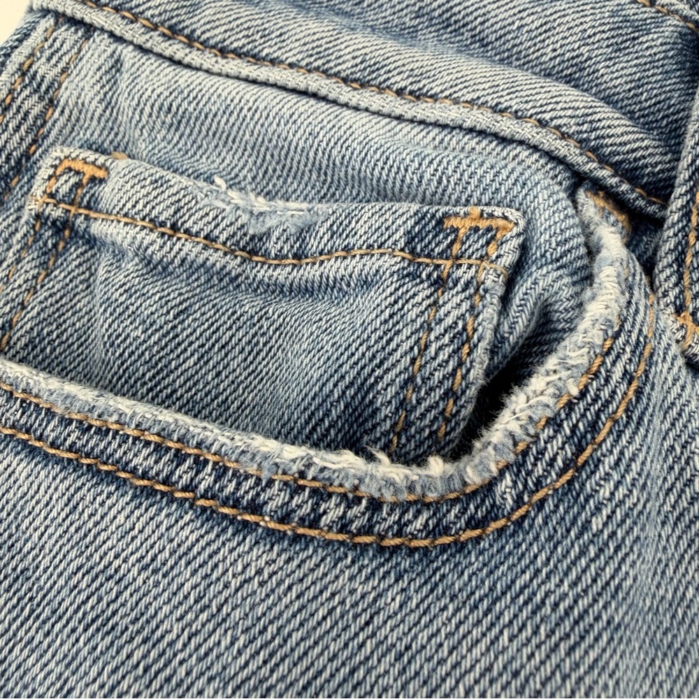 Hollister 28/6 Ultra High-Rise Mom Jeans Blue Vintage Stretch‎ Raw Hem 90s - Picture 12 of 14